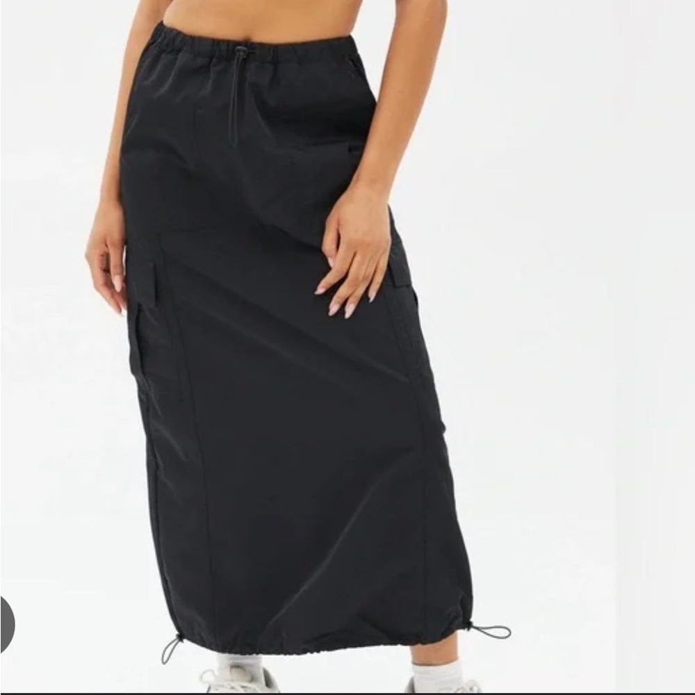 Bluenotes Black Parachute Maxi Skirt
